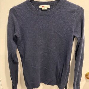 Boden Women's Crewneck cashmere Sweater in navy Blue